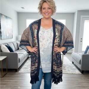 Floral Patterned Kimono Cardigan